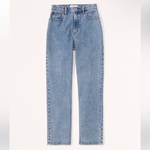 Abercrombie curve love ultra high rise straight jeans